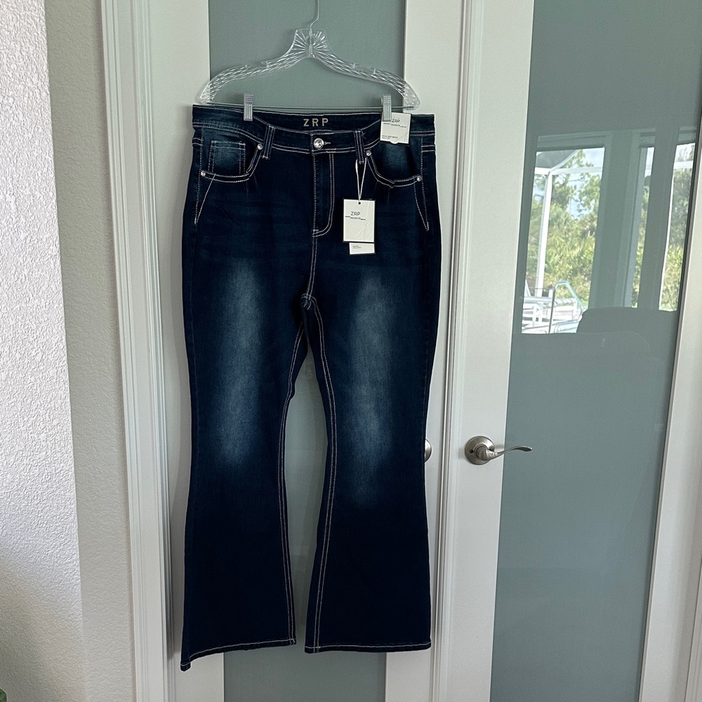 ZRP Women's Dark Blue Flare Jeans - NWT